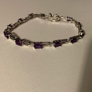 Swarovski amethyst stone bracelet